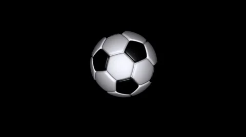 Soccer Ball Kick Transition - White and Black 08 - Alpha Channel Stock Footage 28299265