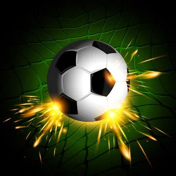 Soccer ball lighting Stock Illustration