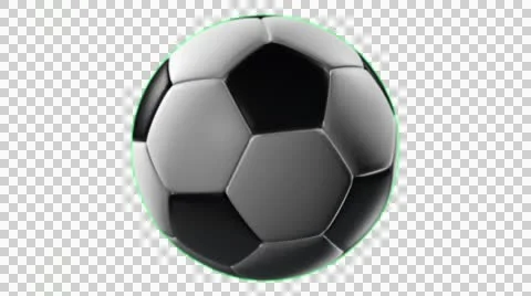 Soccer Ball, loop seamless, alpha channel Stock Footage 46634710