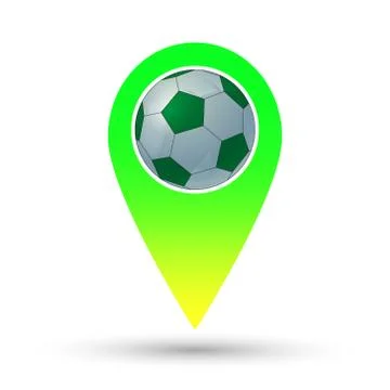 Soccer ball marker 스톡 일러스트