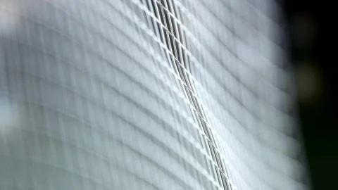 Soccer ball in the net. 3d rendering Stock Illustration