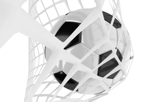 Soccer ball in net Stock-Illustration