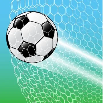 Soccer Ball In the net-Vector Illustration Stock Illustration