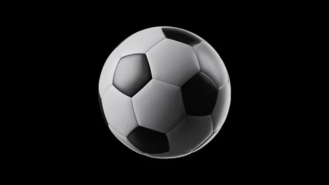 Soccer ball over the black background Video stock 308506186