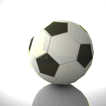 Soccer ball over reflecting background Stock-Illustration