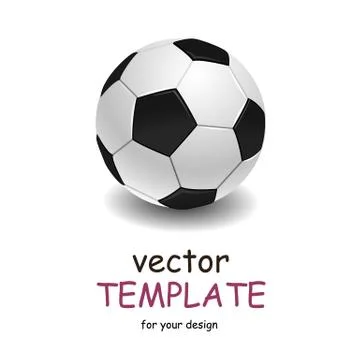 Soccer ball over white background Stock Illustration