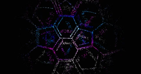 Soccer Ball Particles Rotation Loop Video stock 105726352