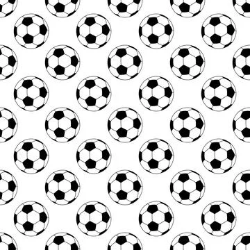 Soccer ball pattern simple illustration of soccer ball vector pattern. Stock Illustration