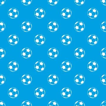Soccer ball pattern vector seamless blue 스톡 일러스트
