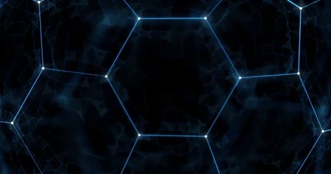 Soccer Ball plexus network animation Video stock 105724235