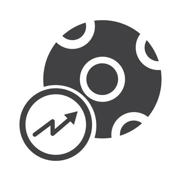 Soccer ball progress chart illlustration design. soccer ball progress chart Stock Illustration