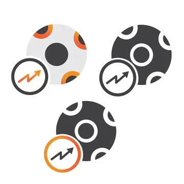 Soccer ball progress chart illlustration design. soccer ball progress Stock Illustration