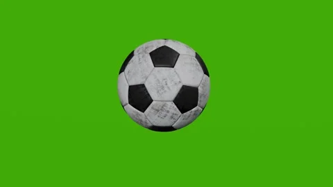 A soccer ball rolling on a green background. 4k frames Stock Footage 279080589