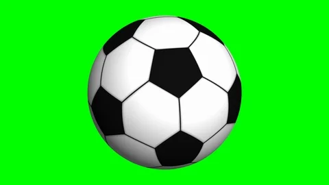 Soccer Ball Rolling Loop on Chroma Key Green Screen Stock Footage 119992189