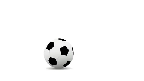 Soccer ball rolling on white background Stock Footage 162152244