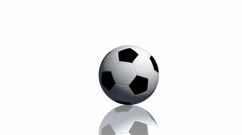 Soccer ball rolls on white background Video stock 39714998