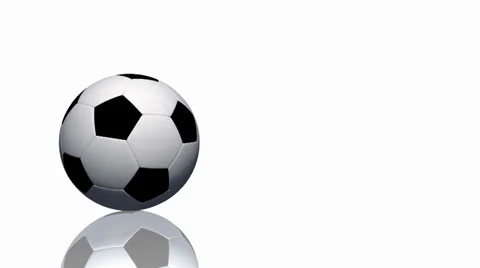 Soccer ball rolls on white background 스톡 동영상 39715592