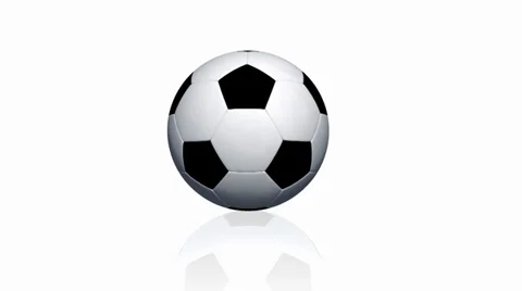 Soccer ball rolls on white background 스톡 동영상 39715705