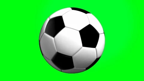 Soccer Ball Rotating in fast Motion on Green Screen Video stock 121863168