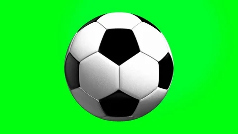Soccer Ball Rotating in fast Motion on Green Screen Stock Footage 121863269