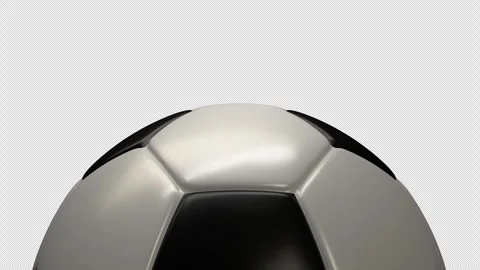 Soccer ball rotating on transparent alpha channel. Video stock 293948356