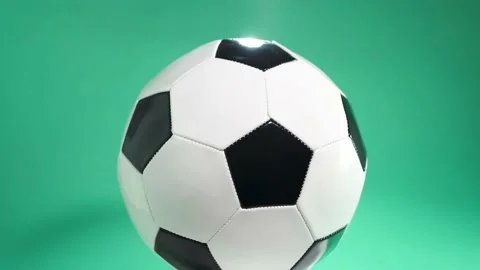 Soccer Ball Rotating on Turning Table. Stock Footage 154157321