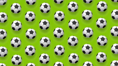 Soccer ball seamless pattern animation in 4k. animated seamless pattern wit.. Stock Footage 281296323