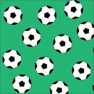 Soccer ball seamless pattern Stock Illustration