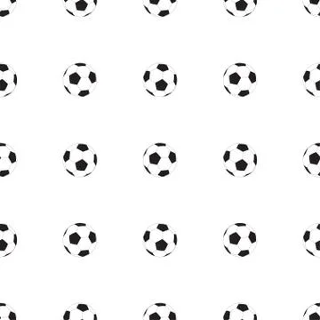 Soccer ball seamless pattern Stock Illustration
