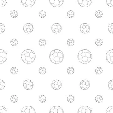 Soccer ball seamless pattern Illustrazione stock