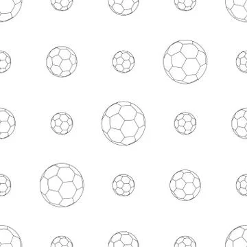 Soccer ball seamless pattern Stock Illustration