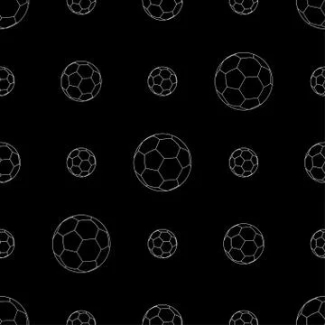 Soccer ball seamless pattern Illustrazione stock