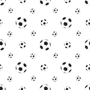 Soccer ball seamless pattern Illustrazione stock