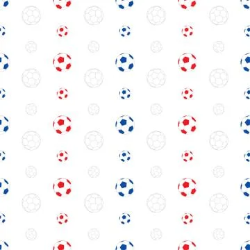 Soccer ball seamless pattern Stock Illustration