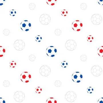 Soccer ball seamless pattern Stock Illustration