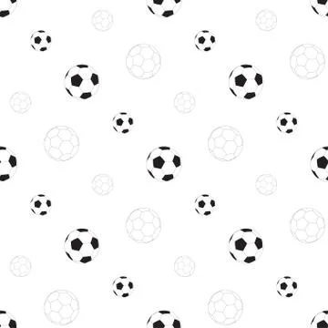 Soccer ball seamless pattern Stock-Illustration