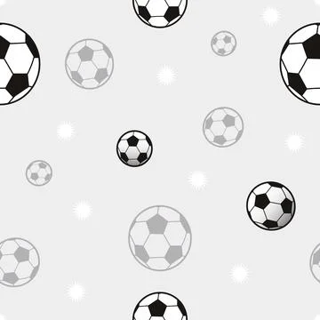 Soccer ball seamless pattern illustration Stock Illustration