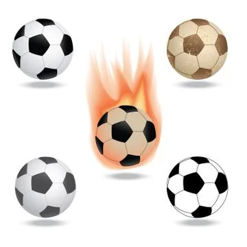 Soccer ball set Stock Illustration