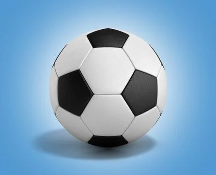 Soccer ball with shadow 3d render on gradient Stock Illustration