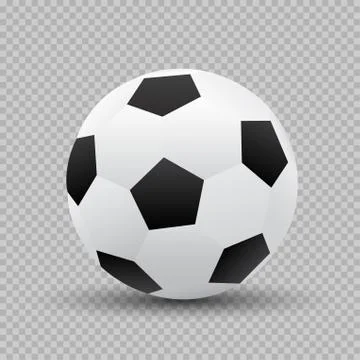Soccer ball shadow transparent background Illustrazione stock