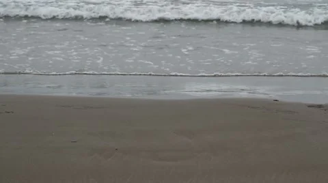 Soccer ball on the shore. Stock Footage 7763739