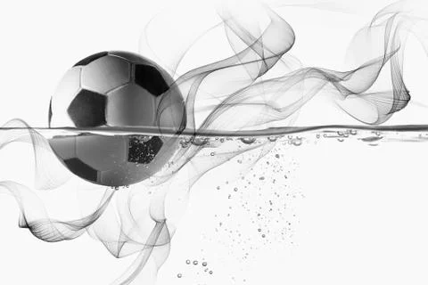 Soccer ball with smoke effect Stock Illustration