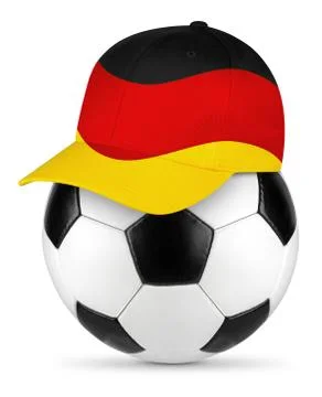 Soccer ball spain baseball cap Stock Photos