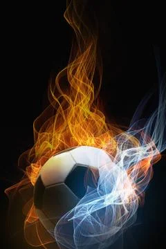 Soccer ball with special effect Stock Illustration