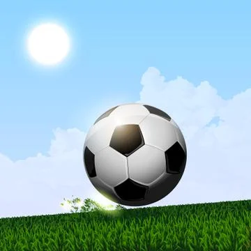 Soccer ball spin Stock Illustration