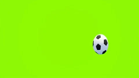 A Soccer ball spinning on green screen., Sport news background., 4k animation Stock Footage 150801941