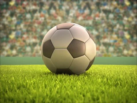 Soccer Ball Stadium Stock Illustration