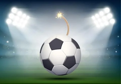Soccer ball on the stadium Stock-Illustration