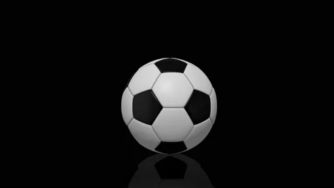 Soccer Ball turns on itself Video stock 239381980