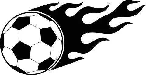 Soccer Ball Vector Illustration with Dynamic Fire Trails Stock Illustration